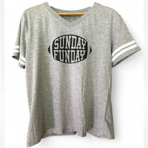 No Boundaries Gray 'Sunday Funday' Short Sleeve Tee